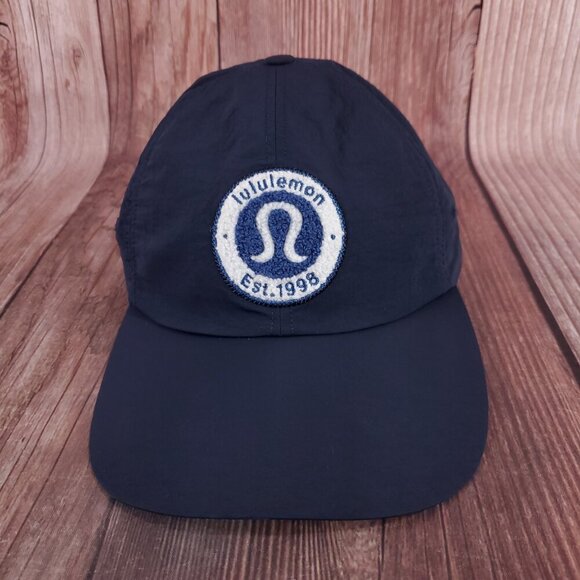 *FLAW READ* Lululemon Womens Baller Hat Logo Patch Navy Blue Fits Small - Picture 7 of 16